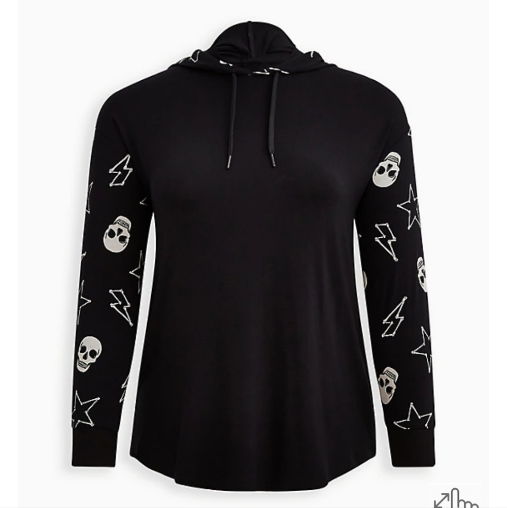 Torrid Pullover Skull Hoodie Size 2
